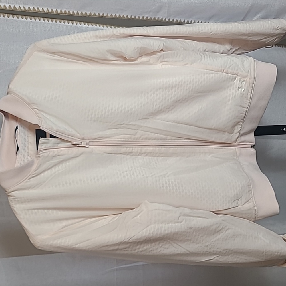 under armour womens cold gear loose fit bomber jacket size M Light Pink - Picture 4 of 9